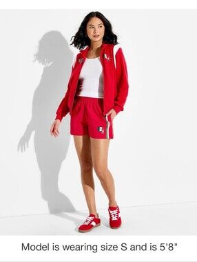 ZOE + LIV MEXICO RED FLEECE SWEATER